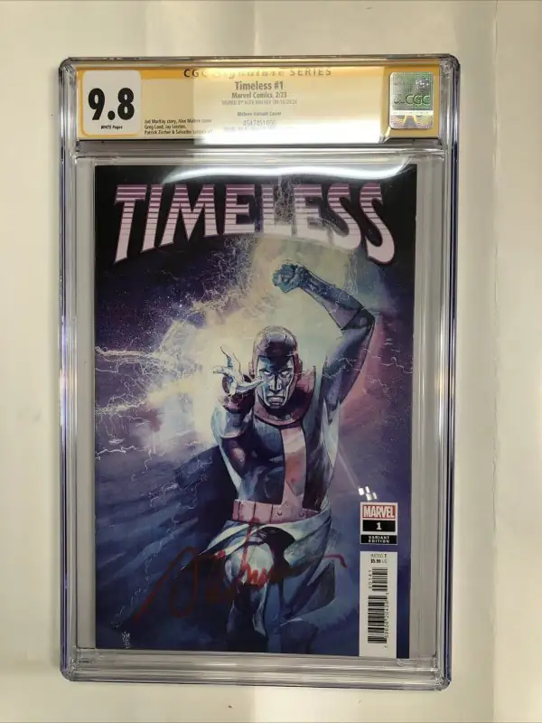 Timeless #1 (Marvel Comics, 2024), CGC 9.8 graded comic book, Signature Series label — front cover in its holder