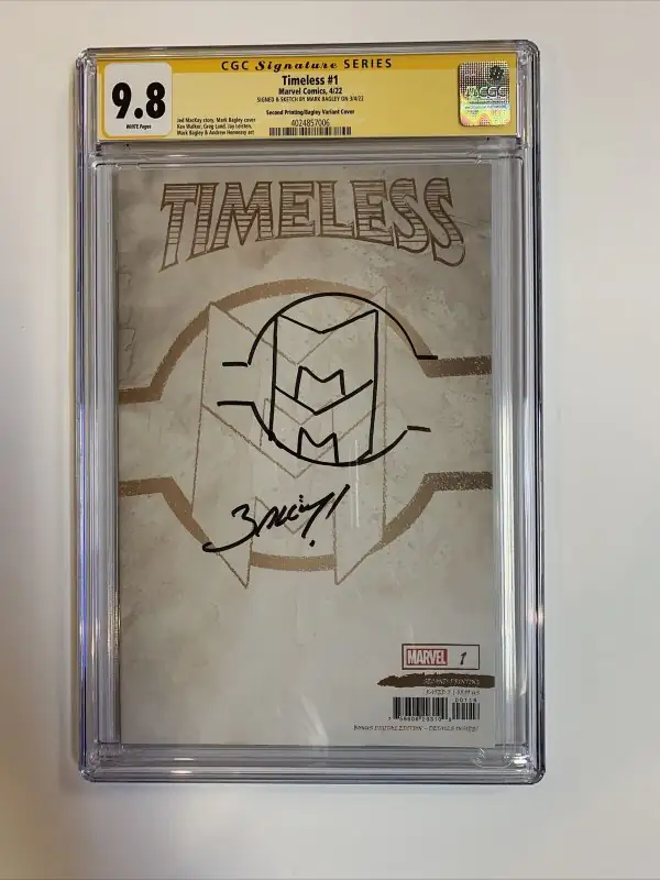 Timeless #1 (Marvel Comics, 2022), CGC 9.8 graded comic book, Signature Series label — front cover in its holder