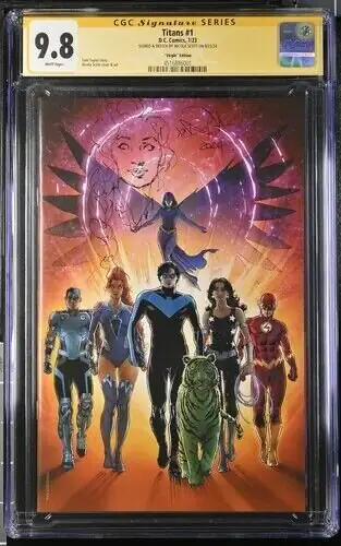 Titans #5 (DC Comics, 2024), CGC 9.8 graded comic book, Signature Series label — front cover in its holder