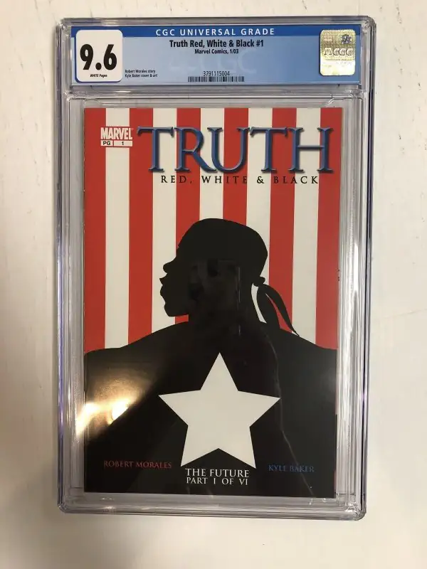 Truth Red, White & Black #1 (Marvel Comics, 2003), CGC 9.6 graded comic book, Universal Blue label — front cover in its holder