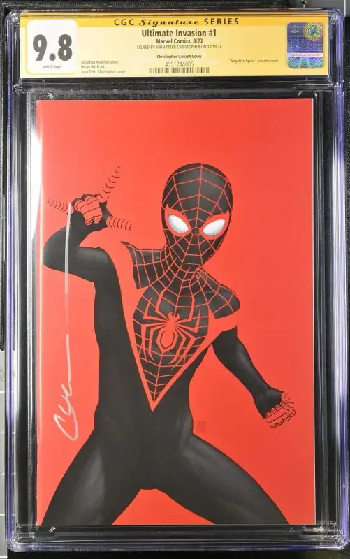 Ultimate Invasion #1 (Marvel Comics, 2023), CGC 9.8 graded comic book, Signature Series label — front cover in its holder