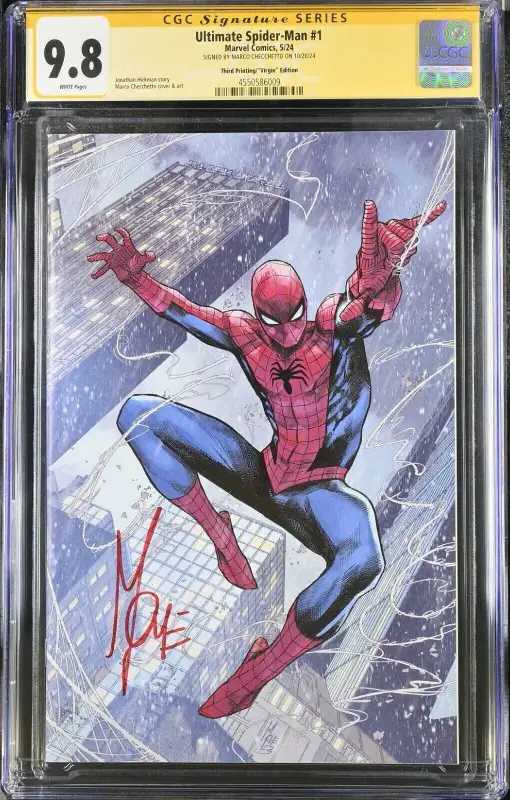 Ultimate Spider-Man #1 (Marvel Comics, 2024), CGC 9.8 graded comic book, Signature Series label — front cover in its holder
