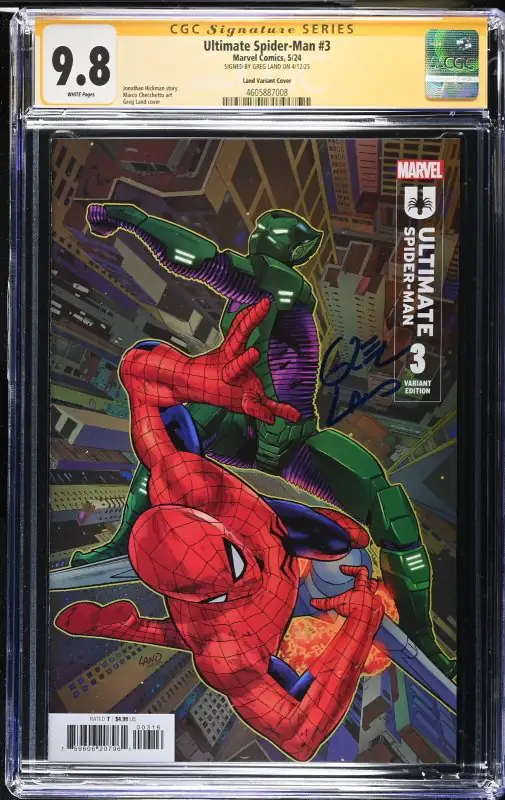Ultimate Spider-Man #3 (Marvel Comics, 2024), CGC 9.8 graded comic book, Signature Series label — front cover in its holder