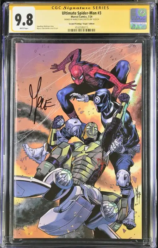 Ultimate Spider-Man #3 (Marvel Comics, 2024), CGC 9.8 graded comic book, Signature Series label — front cover in its holder