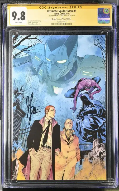 Ultimate Spider-Man #5 (Marvel Comics, 2024), CGC 9.8 graded comic book, Signature Series label — front cover in its holder