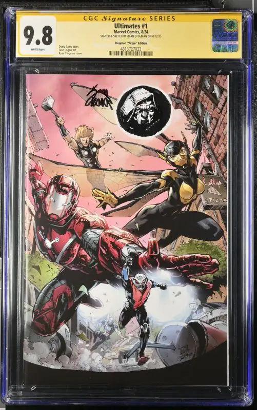 Ultimates #1 (Marvel Comics, 2024), CGC 9.8 graded comic book, Signature Series label — front cover in its holder