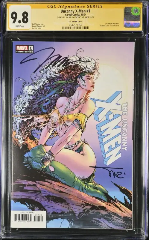Uncanny X-Men #1 (Marvel Comics, 2024), CGC 9.8 graded comic book, Signature Series label — front cover in its holder