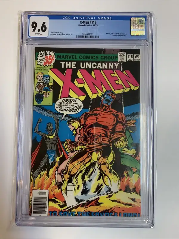 Uncanny X-Men #116 (Marvel Comics, 1978), CGC 9.6 graded comic book, Universal Blue label — front cover in its holder