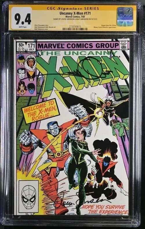 Uncanny X-Men #171 (Marvel Comics, 1983), CGC 9.4 graded comic book, Signature Series label — front cover in its holder