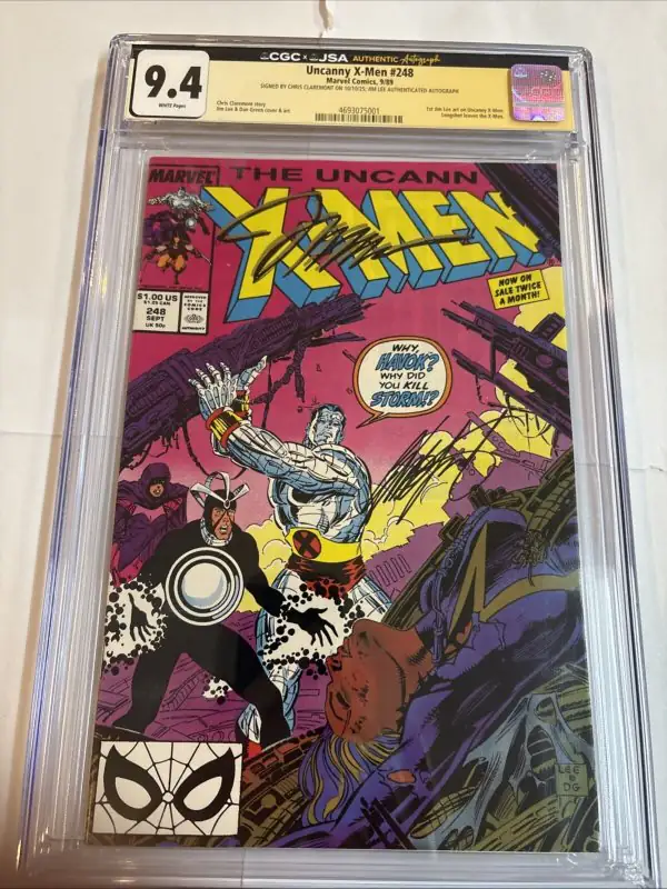 Uncanny X-Men #248 (Marvel Comics, 1989), CGC 9.4 graded comic book, Signature Series label — front cover in its holder