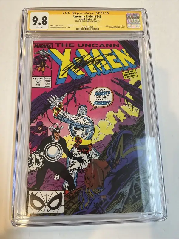 Uncanny X-Men #248 (Marvel Comics, 1989), CGC 9.8 graded comic book, Signature Series label — front cover in its holder