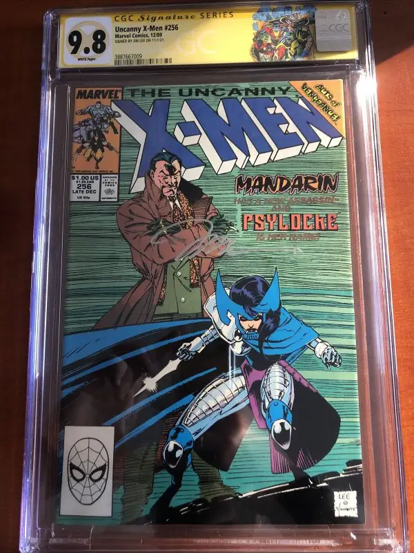 Uncanny X-Men #256 (Marvel Comics, 1989), CGC 9.8 graded comic book, Signature Series label — front cover in its holder