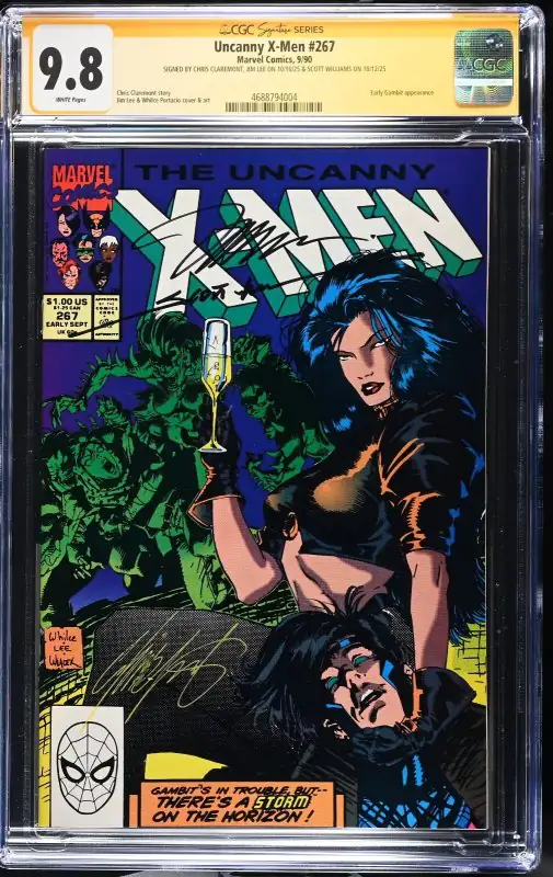 Uncanny X-Men #267 (Marvel Comics, 1990), CGC 9.8 graded comic book, Signature Series label — front cover in its holder