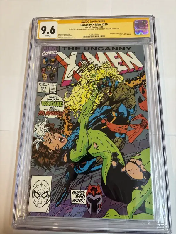 Uncanny X-Men #269 (Marvel Comics, 1990), CGC 9.6 graded comic book, Signature Series label — front cover in its holder