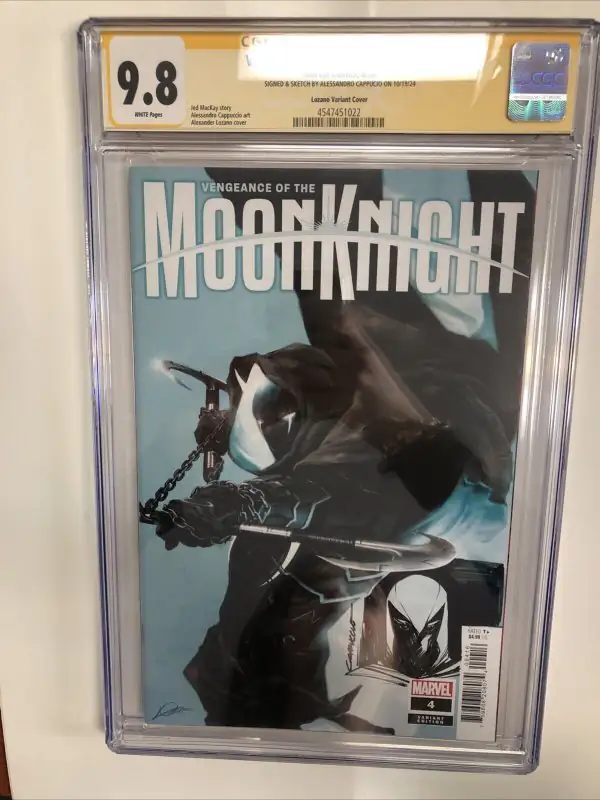 Vengeance of the Moon Knight #4 (Marvel Comics, 2024), CGC 9.8 graded comic book, Signature Series label — front cover in its holder