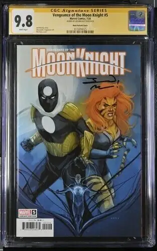 Vengeance of the Moon Knight #5 (Marvel Comics, 2024), CGC 9.8 graded comic book, Signature Series label — front cover in its holder