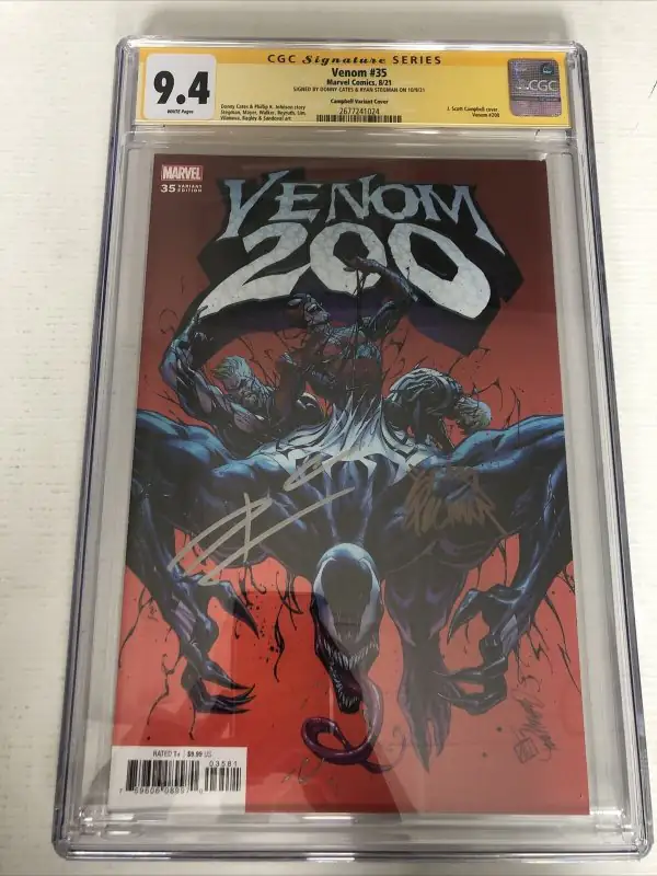 Venom #1 (Marvel Comics, 2021), CGC 9.4 graded comic book, Signature Series label — front cover in its holder