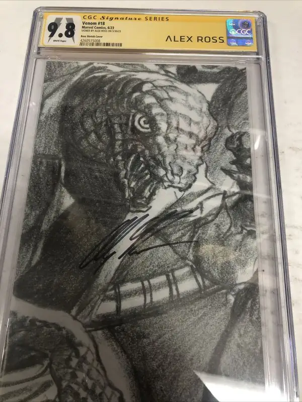 Venom #18 (Marvel Comics, 2023), CGC 9.8 graded comic book, Signature Series label — front cover in its holder