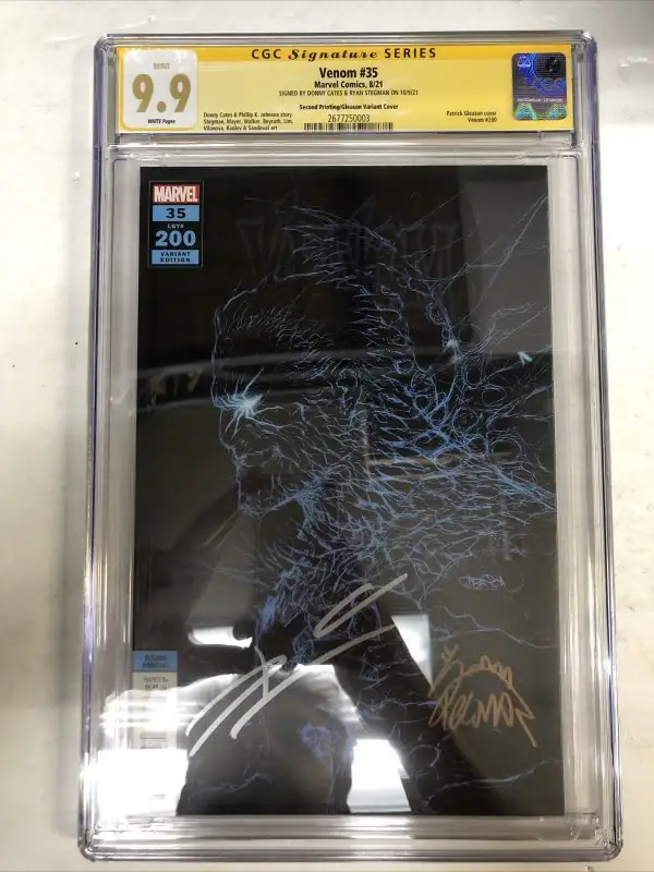 Venom #35 (Marvel Comics, 2021), CGC 9.9 graded comic book, Signature Series label — front cover in its holder