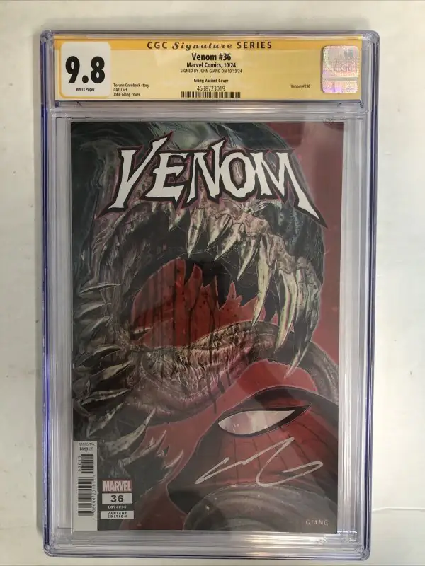 Venom #36 (Marvel Comics, 2024), CGC 9.8 graded comic book, Signature Series label — front cover in its holder