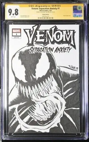 Venom: Separation Anxiety #1 (Marvel Comics, 2024), CGC 9.8 graded comic book, Signature Series label — front cover in its holder