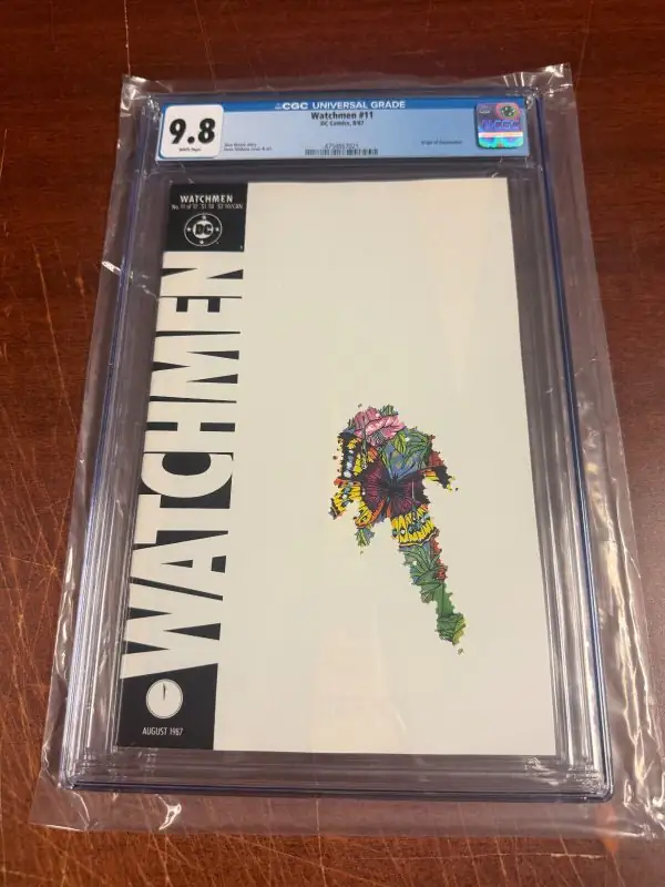 Watchmen #11 (DC Comics, 1987), CGC 9.8 graded comic book, Universal Blue label — front cover in its holder
