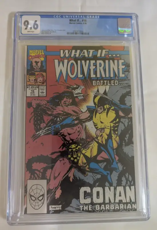What If #16 (Marvel Comics, 1990), CGC 9.6 graded comic book, Universal Blue label — front cover in its holder