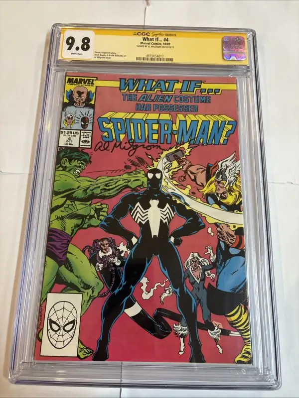 What If …? #4 (Marvel Comics, 1989), CGC 9.8 graded comic book, Signature Series label — front cover in its holder