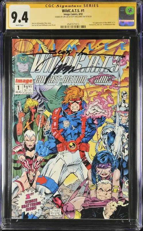 WildC.A.T.S #1 (Image Comics, 1992), CGC 9.4 graded comic book, Signature Series label — front cover in its holder