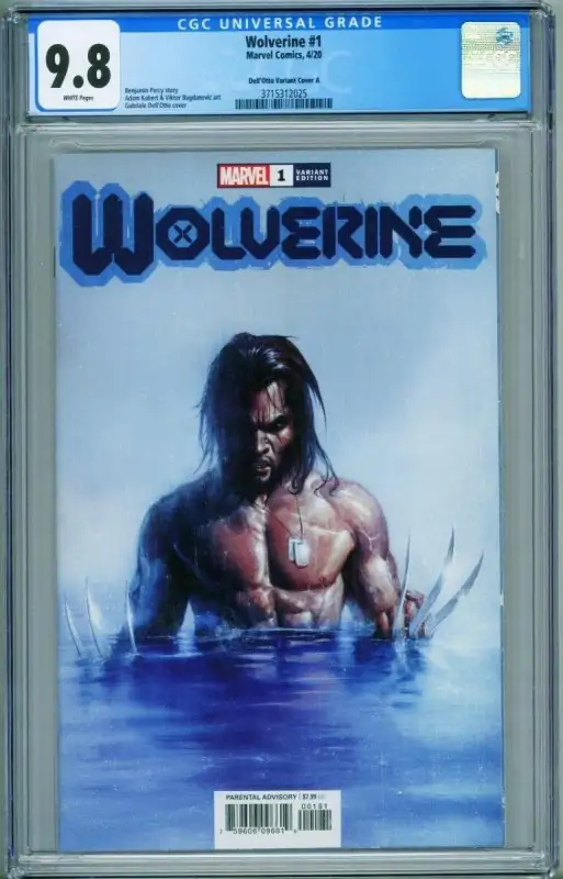 Wolverine #1 (Dell Comics, 2020), CGC 9.8 graded comic book, Universal Blue label — front cover in its holder