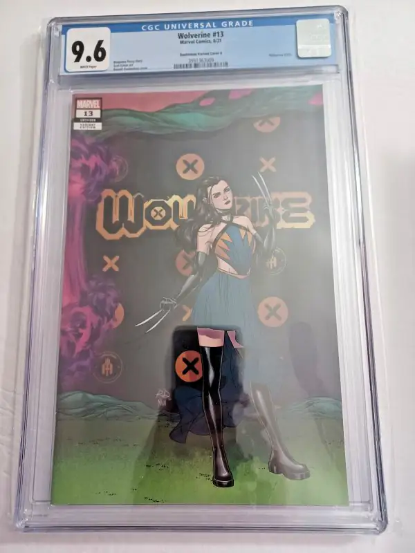 Wolverine #13 (Marvel Comics, 2021), CGC 9.6 graded comic book, Universal Blue label — front cover in its holder