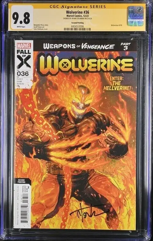 Wolverine #36 (Marvel Comics, 2023), CGC 9.8 graded comic book, Signature Series label — front cover in its holder