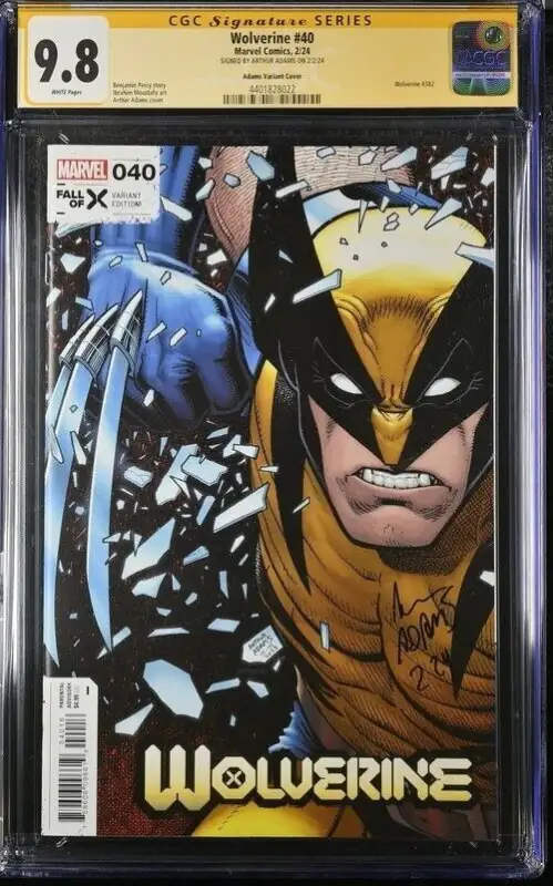 Wolverine #40 (Marvel Comics, 2024), CGC 9.8 graded comic book, Signature Series label — front cover in its holder