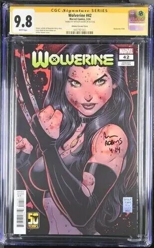 Wolverine #42 (Marvel Comics, 2024), CGC 9.8 graded comic book, Signature Series label — front cover in its holder