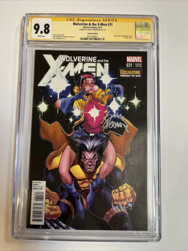 Wolverine & the X-Men #31 (Marvel Comics, 2013), CGC 9.8 graded comic book, Signature Series label — front cover in its holder