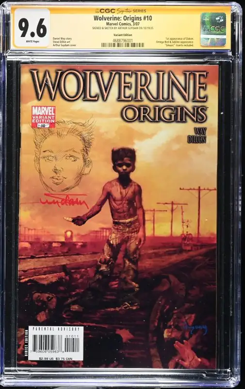 Wolverine Origins #10 (Marvel Comics, 2007), CGC 9.6 graded comic book, Signature Series label — front cover in its holder