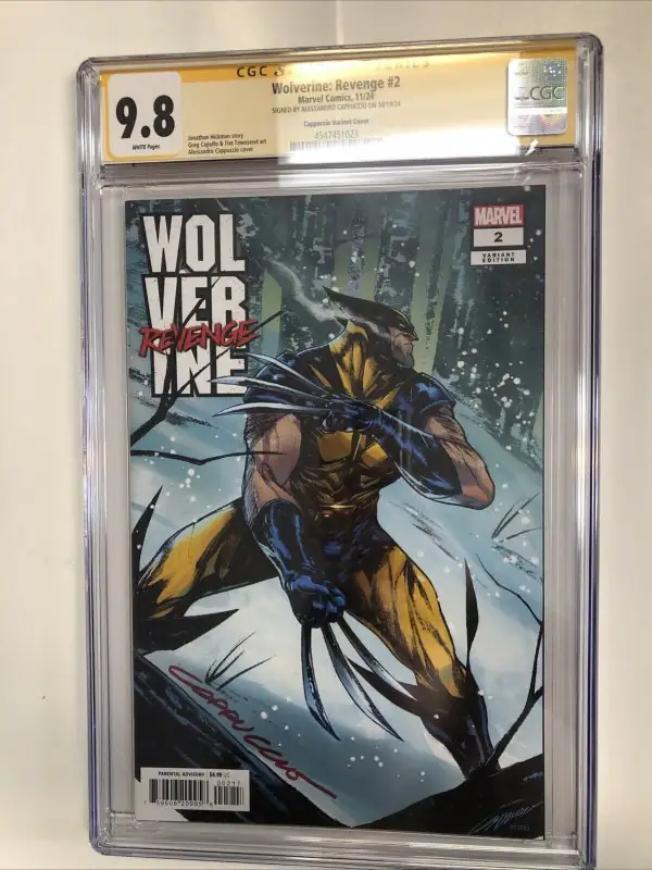 Wolverine: Revenge #2 (Marvel Comics, 2024), CGC 9.8 graded comic book, Signature Series label — front cover in its holder