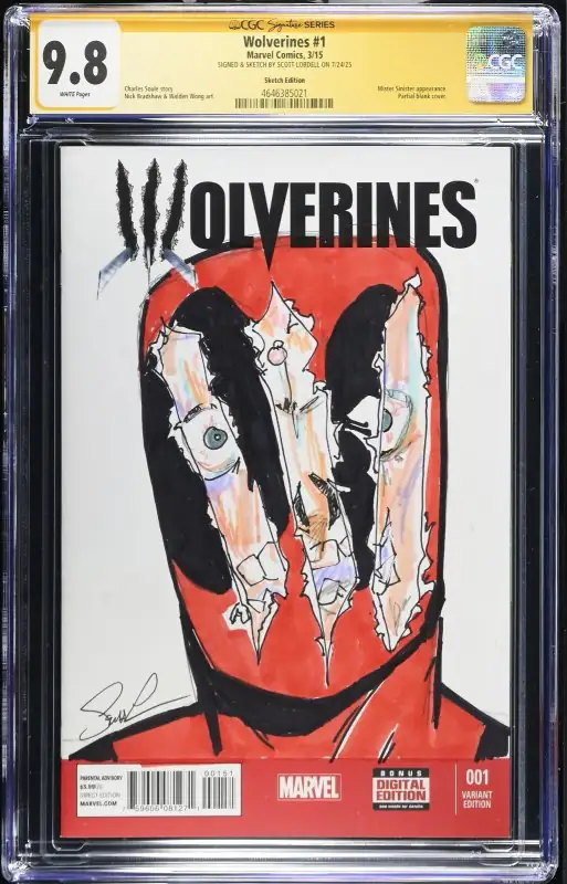 Wolverines #1 (Marvel Comics, 2015), CGC 9.8 graded comic book, Signature Series label — front cover in its holder