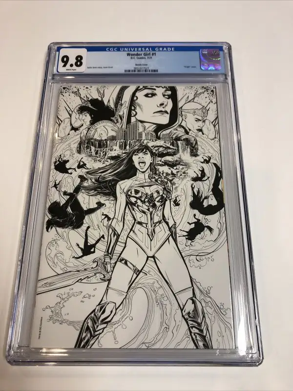 Wonder Girl #1 (DC Comics, 2021), CGC 9.8 graded comic book, Universal Blue label — front cover in its holder