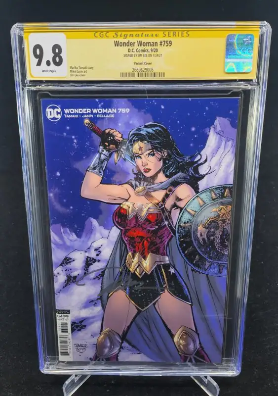 Wonder Woman #759 (DC Comics, 2020), CGC 9.8 graded comic book, Signature Series label — front cover in its holder