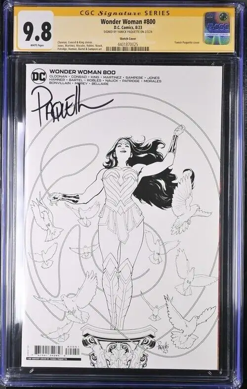 Wonder Woman #800 (DC Comics, 2023), CGC 9.8 graded comic book, Signature Series label — front cover in its holder