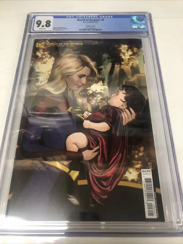 World of Krypton #6 (DC Comics, 2022), CGC 9.8 graded comic book, Universal Blue label — front cover in its holder