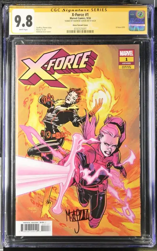 X-Force #1 (Marvel Comics, 2024), CGC 9.8 graded comic book, Signature Series label — front cover in its holder