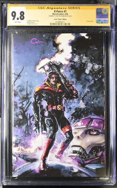X-Force #1 (Marvel Comics, 2024), CGC 9.8 graded comic book, Signature Series label — front cover in its holder