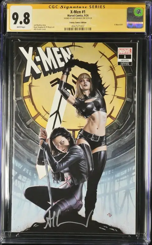 X-Men #1 (Marvel Comics, 2024), CGC 9.8 graded comic book, Signature Series label — front cover in its holder