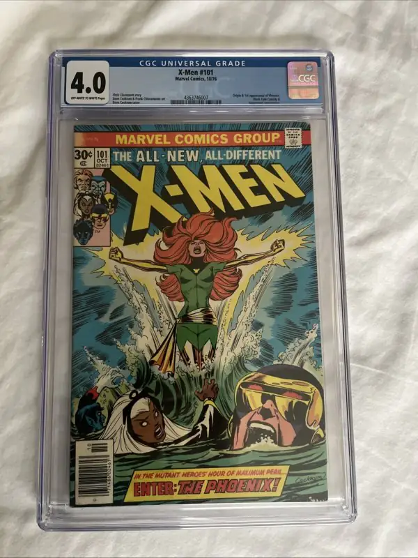 X-Men #101 (Marvel Comics, 1976), CGC 4.0 graded comic book, Universal Blue label — front cover in its holder