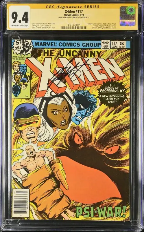 X-Men #117 (Marvel Comics, 1979), CGC 9.4 graded comic book, Signature Series label — front cover in its holder