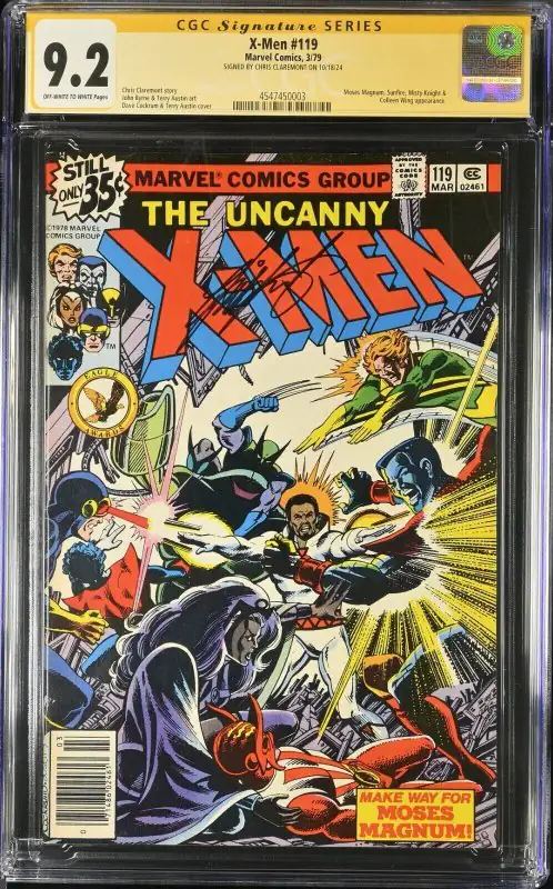 X-Men #119 (Marvel Comics, 1979), CGC 9.2 graded comic book, Signature Series label — front cover in its holder