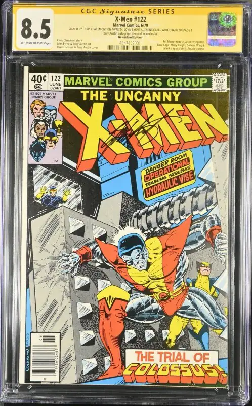 X-Men #122 (Marvel Comics, 1979), CGC 8.5 graded comic book, Signature Series label — front cover in its holder