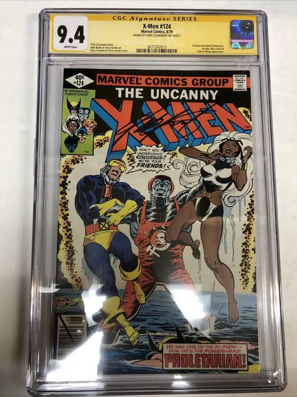 X-Men #124 (Marvel Comics, 1979), CGC 9.4 graded comic book, Signature Series label — front cover in its holder